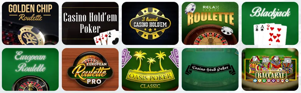 Jeux de table au LE COIN FLIP CASINO
