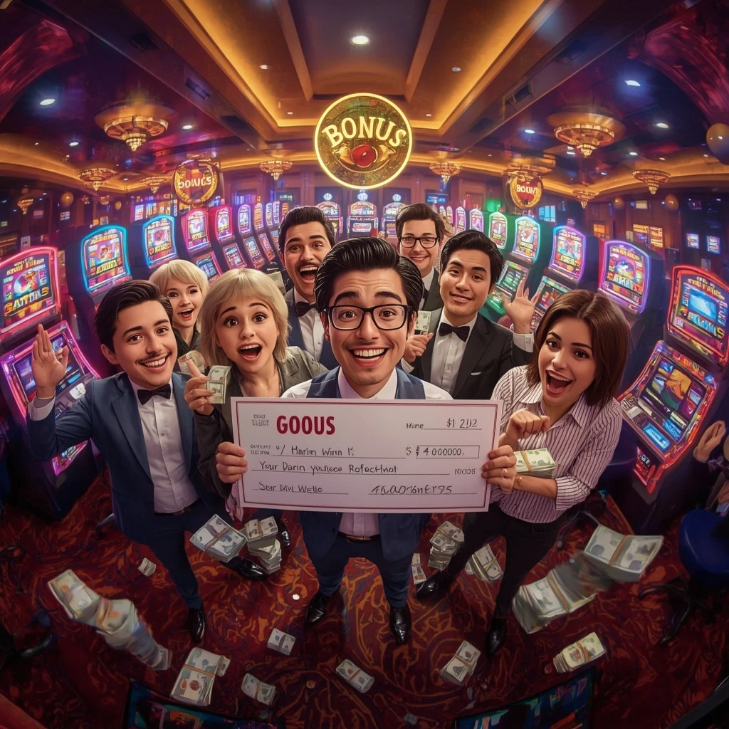 bonus dans les mains de l'homme au casino Le Coin Flip Casino