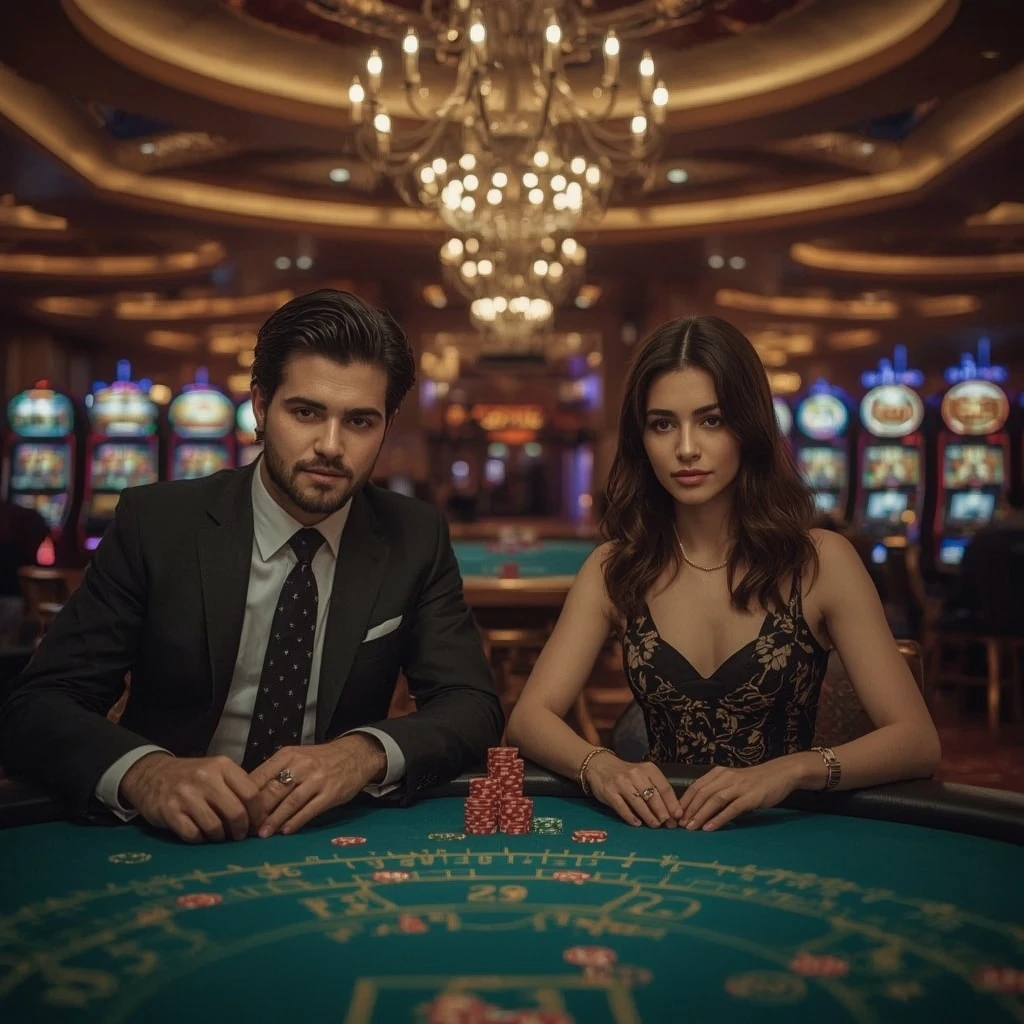 Deux joueurs de poker au Le Coin Flip Casino